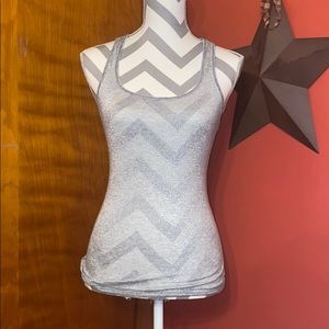 Silver Sparkle American Eagle Tank Top